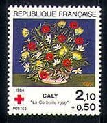 France 1984 Red Cross / Health / Flowers / Welfare 1v n30429