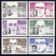 France 1984 Red Cross / Health / Writers / People 6v (n30143)