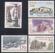 France 1984 Tourism / Buildings / Lighthouse / Monastery / Chateau / Fort 5v set (n35188)