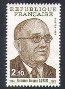 France 1984 Vincent Auriol / President / People / Politics / Statesmen 1v (n38255)