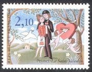 France 1985 St Valentine's Day / Heart / Love / Dove / Cherubs 1v (n34717)