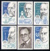 France 1986 Red Cross Fund/ Medical/ Planes/ Trains/ Science/ Transport 6v set (n30085)