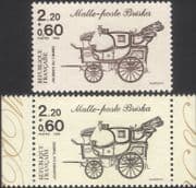 France 1986 Stamp Day/ Mail Coach/ Post/ Postal Transport 2v set (n39183t)