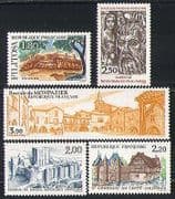 France 1986 Tourism / Buildings / Architecture / Statue / Carving / Art 5v set (n31493)