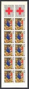 France 1987 Red Cross  /  Art 10v unfolded bklt (n20868)