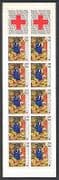 France 1987 Red Cross / Art 10v unfolded bklt (n20868)