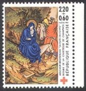 France 1987 Red Cross Fund / Medical / Welfare / Health / Art / Bible / Donkey 1v (n34716)