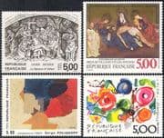 France 1988 Art/ Paintings/ Sculpture/ Artists/ People/ Modern 4v set (n42034)