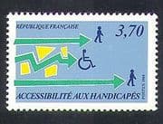 France 1988 Wheelchair / Disabled / Medical / Health / Welfare / Animation 1v (n37657)