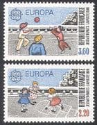 France 1989 Europa / Games / Children / Ball / Hopscotch 2v set (n35320)