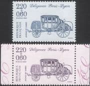 France 1989 Stamp Day/ Mail Coach/ Post/ Postal Transport 2v set (n39183v)