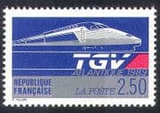 France 1989 Trains / Locomotive / Transport / Railway / rail / TGV 1v (n32122)