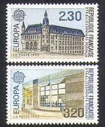 France 1990 Europa / Post Office Buildings / Architecture / Post / Mail 2v set (n37041)