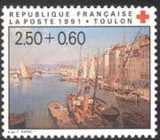 France 1991 Red Cross Fund/ Medical/ Health/ Welfare/ Boats/ Art/ Paintings/ TYransport 1v (n43151)