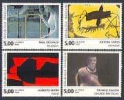 France 1992 Art / Paintings / Woman / Artists 4v set (n31878)