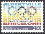 France 1992 Olympic Games / Olympics / Sports / Rings / Animation 1v (n40689)