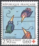 France 1992 Red Cross Fund/ Medical/ Health/ Welfare/ Birds/ Animation 1v (n43835)