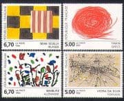 France 1993 Contemporary / Modern Art / Paintings / Artists 4v set (n35150)