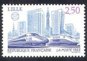 France 1993 Trains / Locomotives / Rail / Railways / Transport / TGV / Eurostar 1v (n32123)