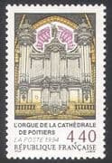 France 1994 Poitiers Cathedral Organ/ Church/ Musical Instruments/ Organ Pipes/ Buildings/ Organs 1v (n42523)