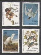 France 1995 Birds / Audubon / Buzzard / Pigeon 4v set n20902
