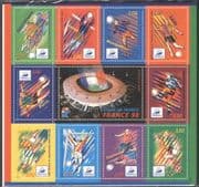 France 1997 Football World Cup Championships/ WC/ Sports/ Games/ Soccer/ Animation 10v sht (n43820)