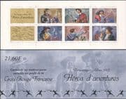 France 1997 Red Cross Fund/ Books/ Literature/ Health/ Welfare/ Heroes/ Jousting/ Fencing/ Knights/ Horses 6v bklt (b10019c)