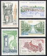 France 1997 Tourism / Garden / Cathedral / Bridge / Tower / Buildings / Church 5v set n39702
