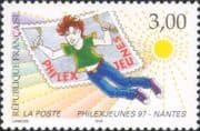 France 1997 Youth Stamp Exhibition/ Nantes/ Animation/ StampEx/ "Flying Stamp" 1v (n46391)