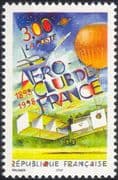 France 1998 Planes/ Hot Air Balloon/ Aviation/ Transport/ Aero Club 1v (n45923)