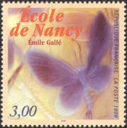 France 1999 Art/ Glass Dish/ Design/ Butterfly/ Moth/ "Ecole de Nancy"Art Movement 1v (n32951)