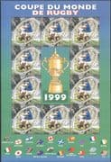 France 1999 Rugby World Cup Championship/ WC/ Sports/ Games/ Flags 10v sht (n43818)