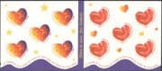 France 1999 St Valentine's Day/ Hearts/ Love/ Roses/ Stars/ Greetings 10v s/a bklt (n43814)