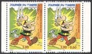 France 1999 TRed Cross Fund/ Stamp Day/ Asterix/ Dog/ Books/ Cartoon/ Animation 2v pr ex bklt (n27245)