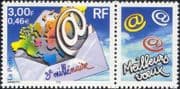 France 2000 Millennium/ Map/ Envelope/ New Year/ Animation 1v + label (n46246)