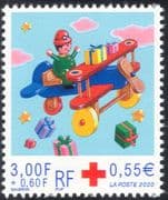 France 2000 Red Cross Fund/ Medical/ Health/ Welfare/ Puppet/ Toys/ Plane 1v (n28963)