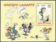 France 2001 Gaston Lagaffe/ Cartoons/ Animation/ Cat/ Stamp Day/ Comic Strip 1v m/s (n30556)