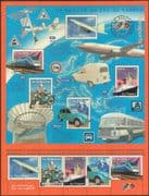 France 2002 Concorde/ Trains/ Cars/ Ships/ Motor Cycle/ Motorcycles/ Planes 10v sht (n43813a)