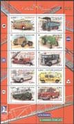 France 2003 Bus/ Coach/ Fire Engine/ Ambulance/ Truck/ Car/ Tractor/ Transport 10v sht (n10020)
