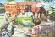 France 2004 Farm Animals/ Cattle/ Chicken/ Donkey/ Rabbit/ Nature 4v m/s (n29426)