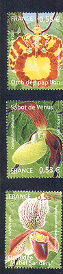 France 2005 Animated / ORCHIDS / Flowers 3v n14370