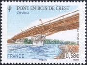 France 2011 "Pont en Bois de Crest"/ Bridge/ Bridgess/ Transport/ Engineering 1v (n45287)