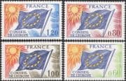 France (Council of Europe) 1975 Council Flag/ Sun/ Emblem/ Politics 4v set (n44841)