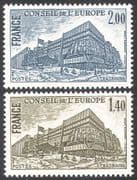 France (Council of Europe) 1980 Buildings/ Architecture/ Politics 2v set (n33071)