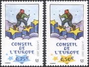 France (Council of Europe) 2003 "Walking on Stars"/ Art/ Animation 2v set (n45916)