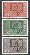 France (UNESCO) 1966 Book / Globe / Education / Animation 3v set (n37125)