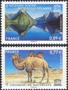 France (UNESCO) 2011 Camel/ Sea/ Mountains/ Animals/ Nature/ Heritage 2v set (n45863)