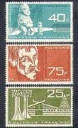 French Polynesia 1965 Gauguin Museum / Art / Statues / Buildings / People 3v set n37448