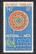 French Polynesia 1972 Arts Festival / Flower Emblem / Animation 1v (n37498)