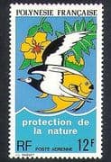French Polynesia 1974 Nature Protection / Birds / Fish / Plants / Conservation 1v n37515